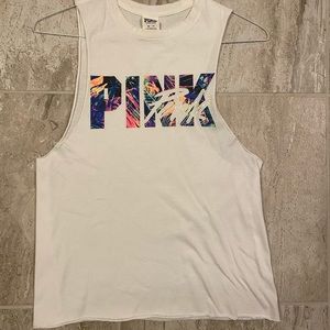 Victoria Secret PINK white muscle tank